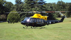 Helicopter landing at the Cholmondeley Pageant of Power