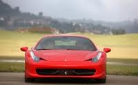 Ferrari 458 front view in red