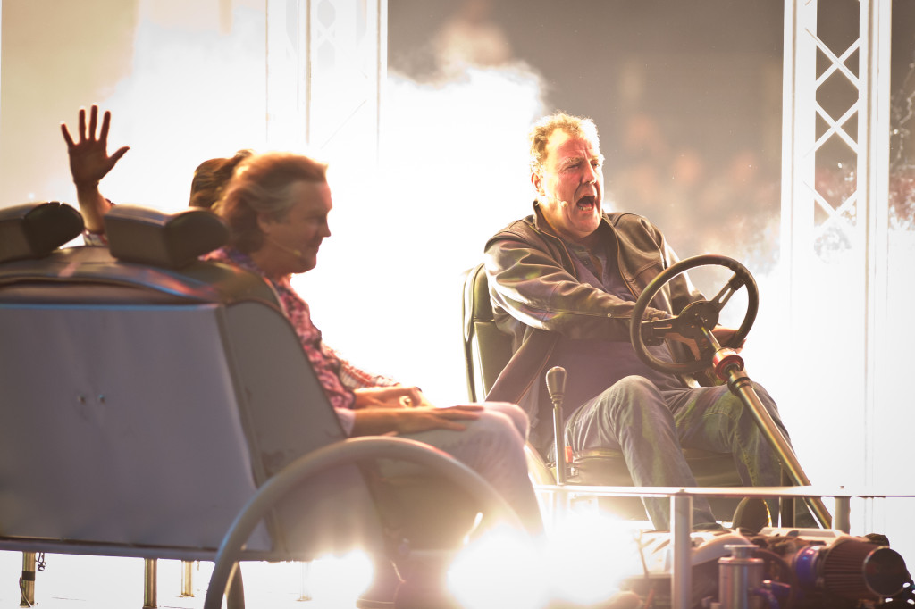 Jeremy James and Richard on stage Top Gear Live