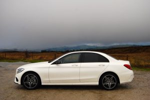 mercedes c-class white side