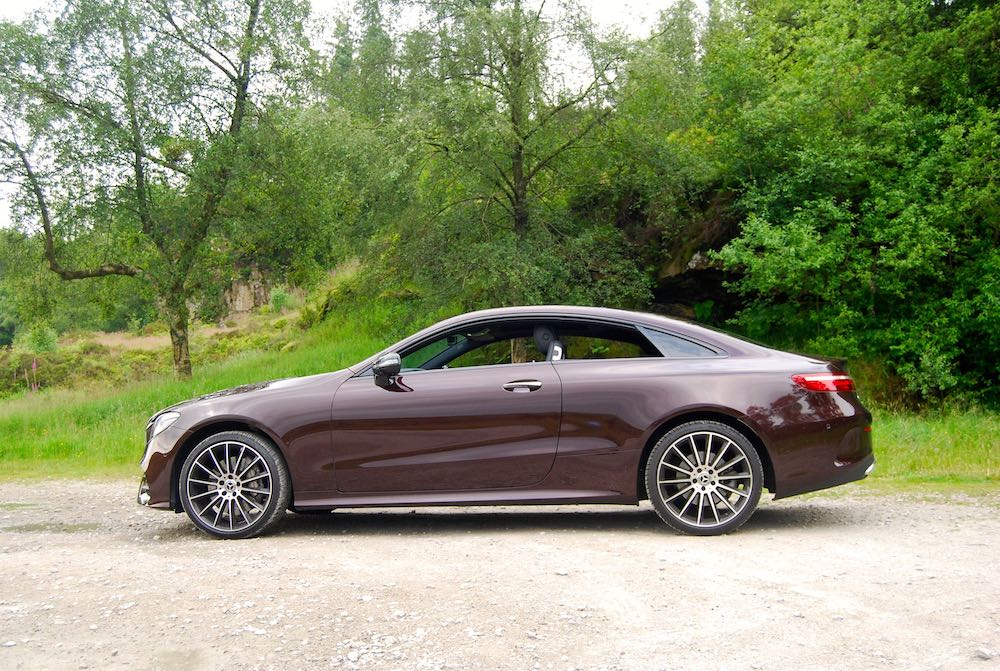 2019 mercedes benz e400d coupe red side review roadtest