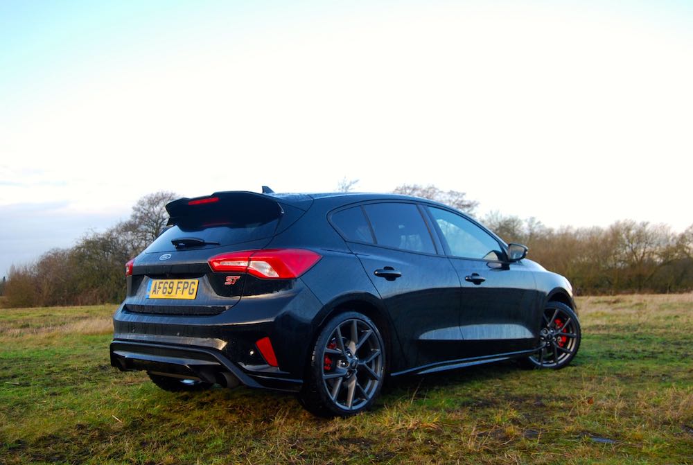 2020 ford focus st hatch black rear side review roadtest